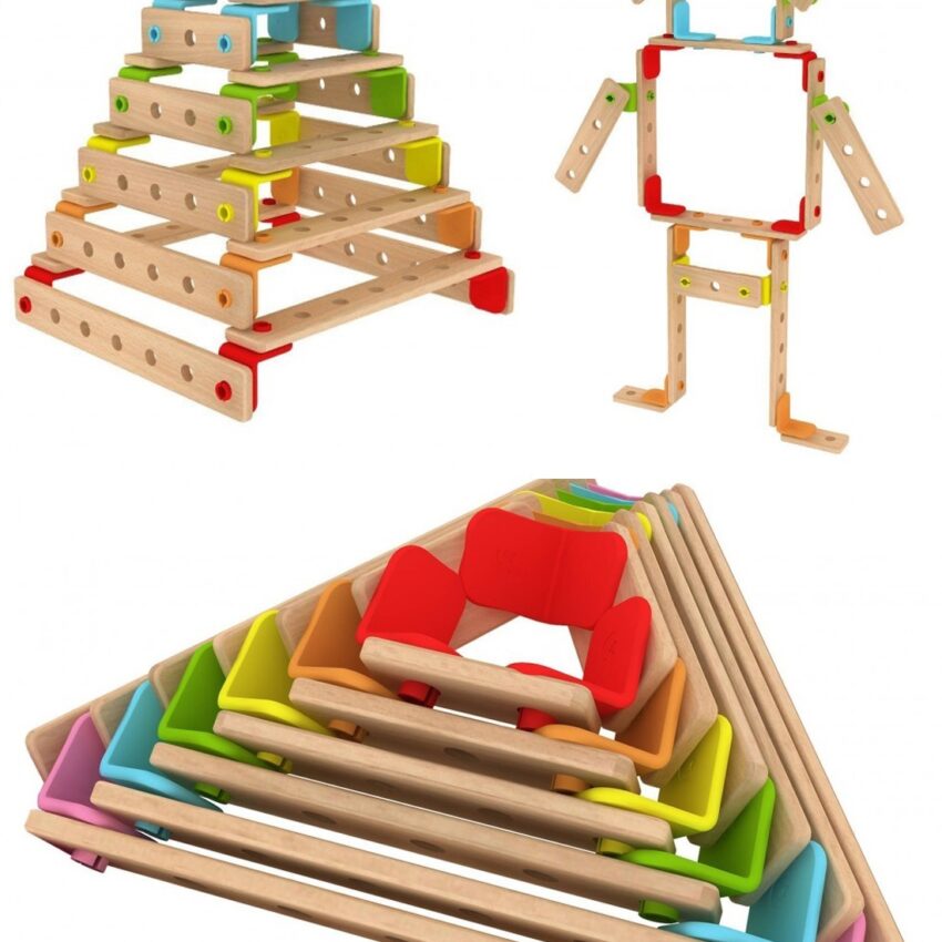 Детски дървен конструктор за игра