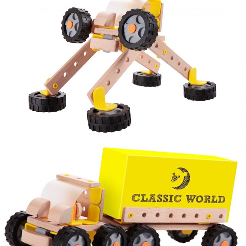 Дървен конструктор Камион - Робот