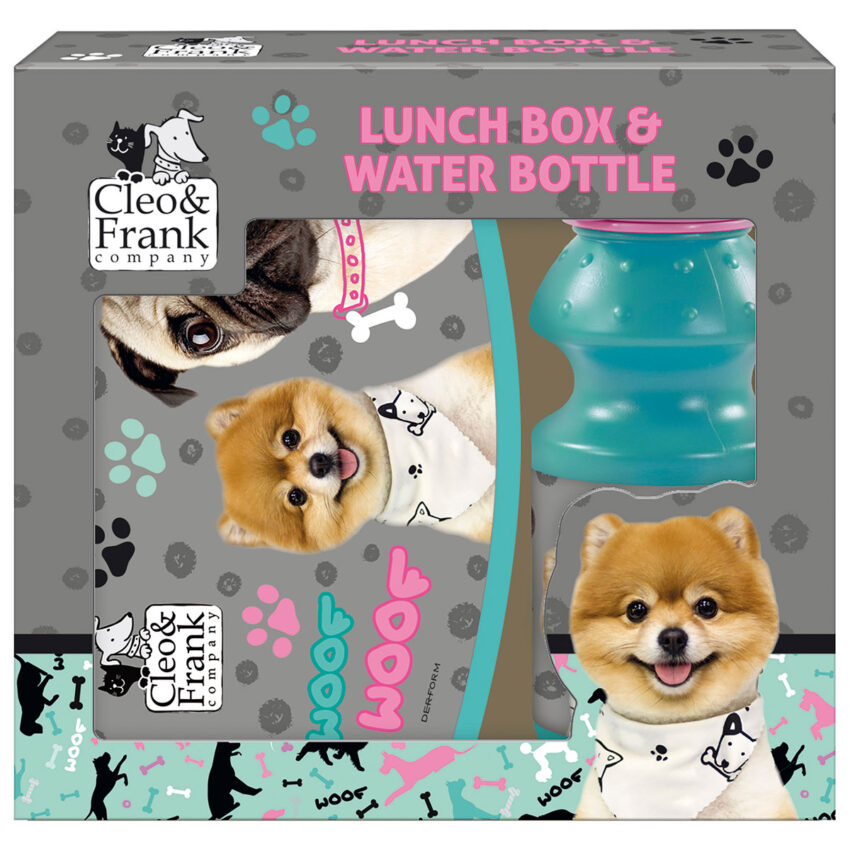 Комплект кутия и бутилка с куче