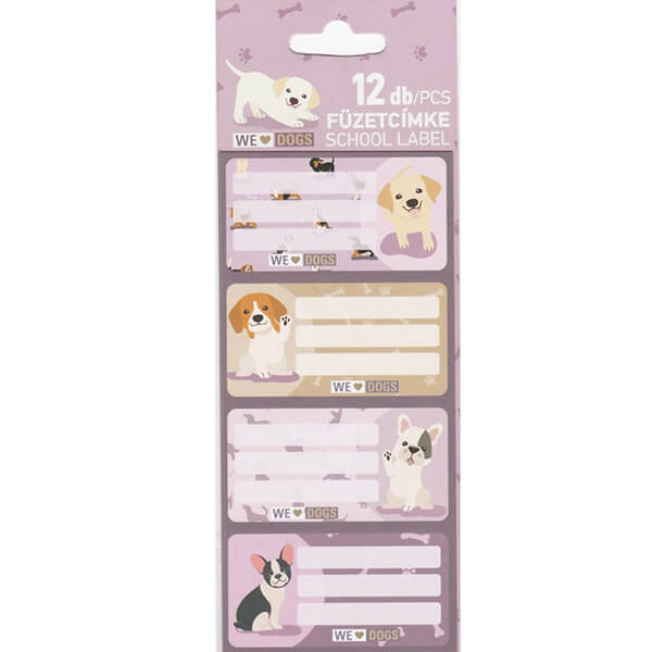 WE LOVE DOGS - PUPS етикети 12 броя