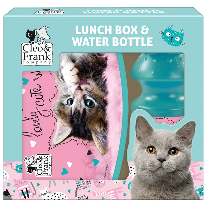 Комплект кутия и бутилка с коте