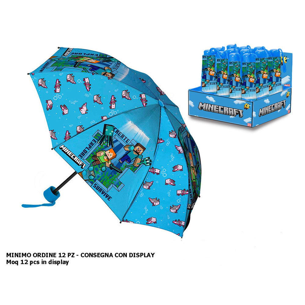 MINECRAFT сгъваем детски чадър