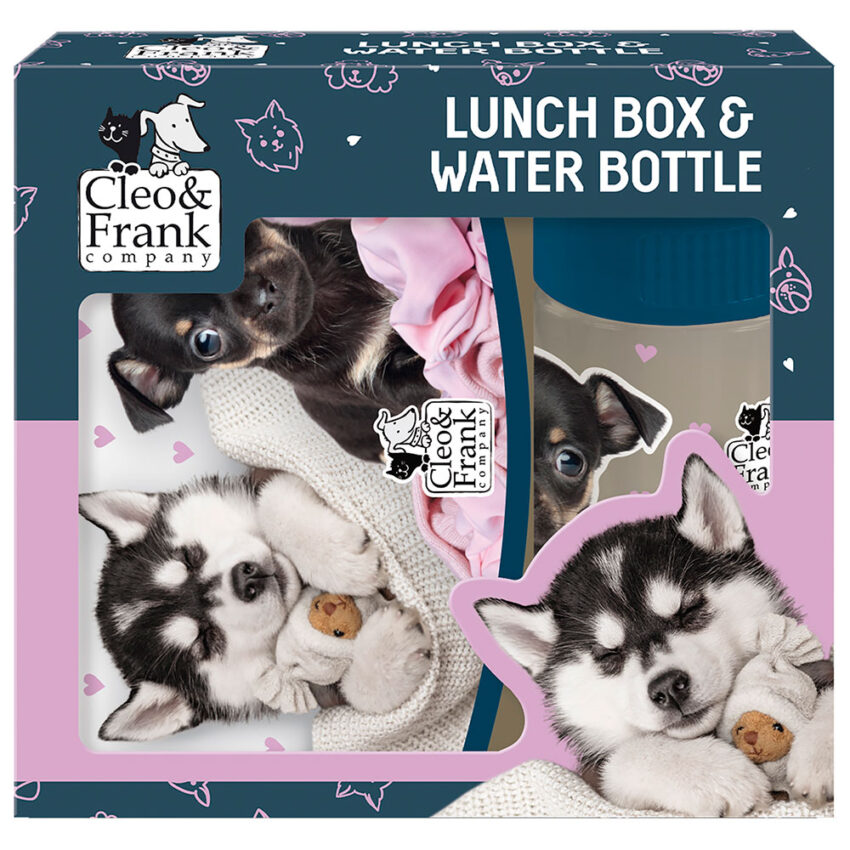 Комплект кутия и бутилка кученца