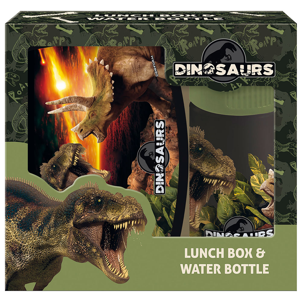 комплект кутия и бутилка Динозавър